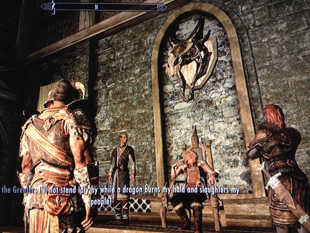 Meeting with the Jarl of Whiterun. That whole business with the Imperials and then the Dragon at Helgen took him a bit off-track, but Winterhold was always on the horizon, beckoning.