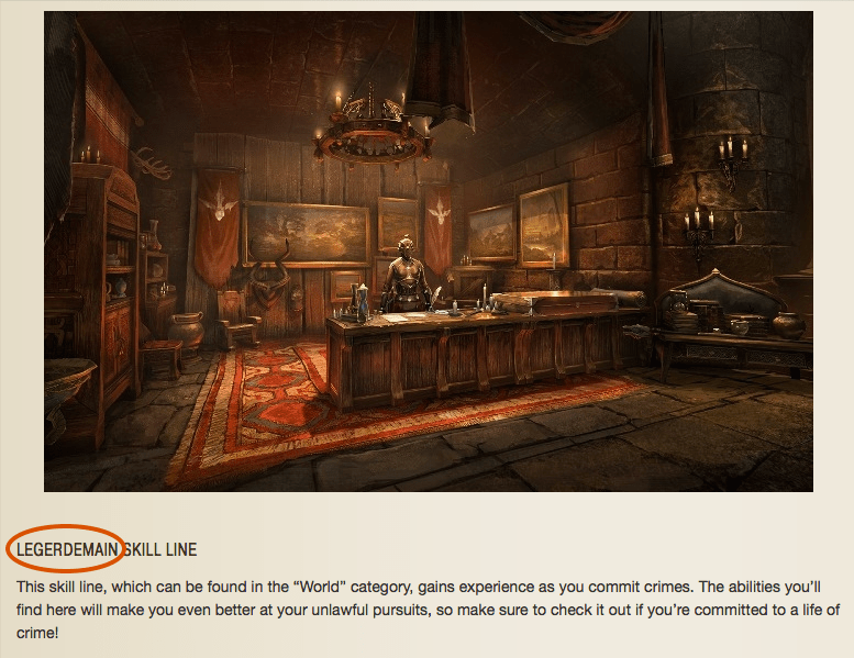 legerdemain skill line