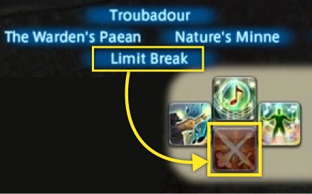 Image showing placement of Limit Break in same place on bars for every class or job